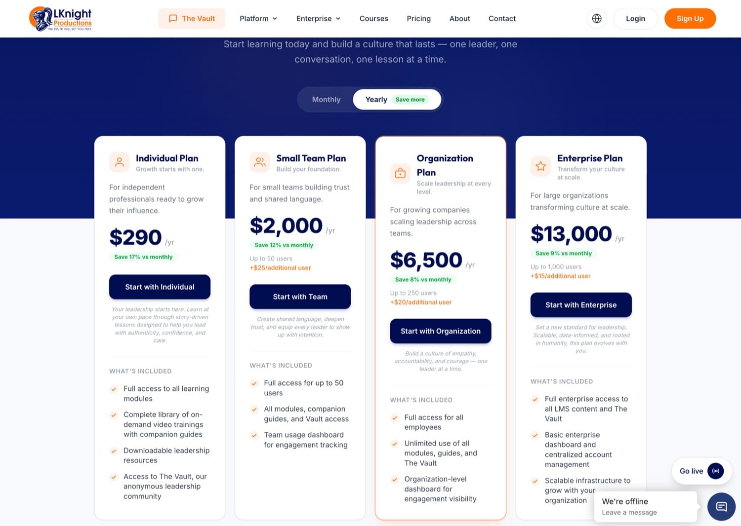 Subscription plans and checkout